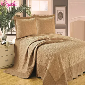 

Brand "Royalux" Europe High Quality 230*250CM Quilted Bedspreads With Pillowcases On The Bed Warm CottonBlanket With Pillowcases