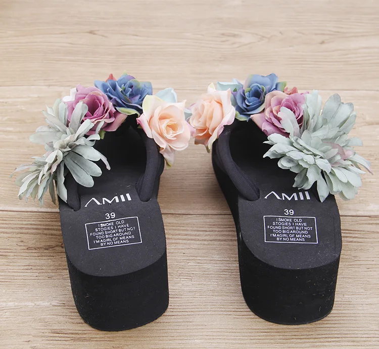 2016 Summer Roses Womens Comfort Sandals Sale Non-slip Fashion Beach Shoes Cheap Flip Flops Slippers49