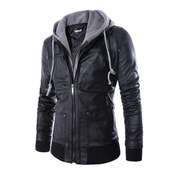 

Free shipping men fashion PU leather jacket Y31