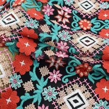 Вышивка крестом Сетчатое вышитое кружево ткань для летнего платья bazin riche getzner telas por metro tissus au metre tissu tela