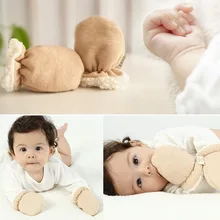 Милый толстый теплый флис с героями мультфильмов, теплые зимние перчатки для маленьких мальчиков и девочек, уплотненные варежки с шерпой для новорожденных 0-12 месяцев