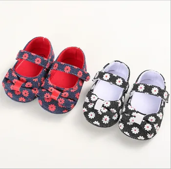 

Spring and Autumn Girl Baby 0-1 Fashion Princess Shoes Canvas Daisy Baby Toddler Shoes