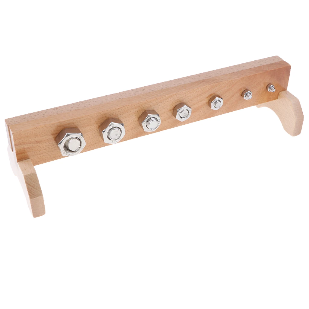 Kids Children's Educational Montessori Teaching Toy - Wooden Screw Board & Nuts Set Early Educational Developmental Toy