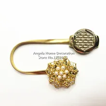 Стиль Золотой цвет жемчуг tieback Кристалл Сплав магниты занавеска для дома аксессуары зажим магнитная пряжка галстук Кристалл Сплав 2 шт