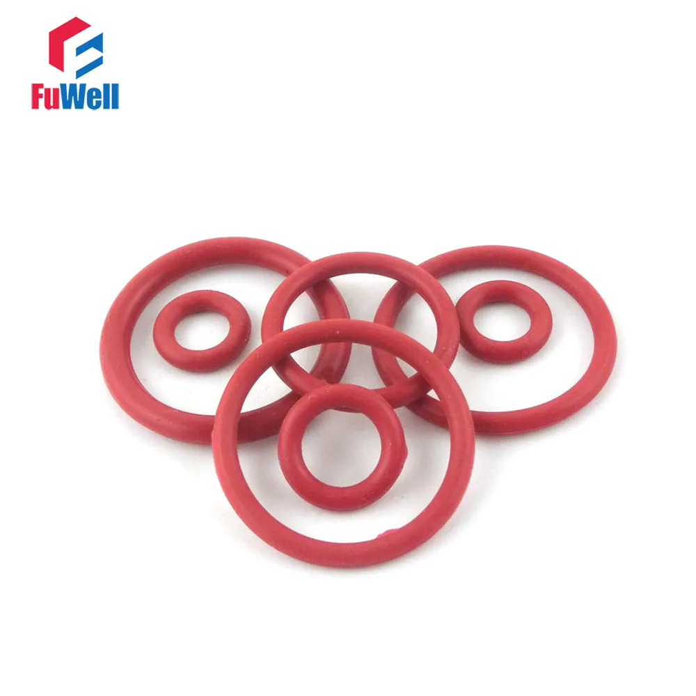 

10pcs 4mm Thickness O-rings Red Silicon Rubber OD 185/190/195/200/205/210/215/220mm Heat Resistance O Ring Seal Gaskets Washers