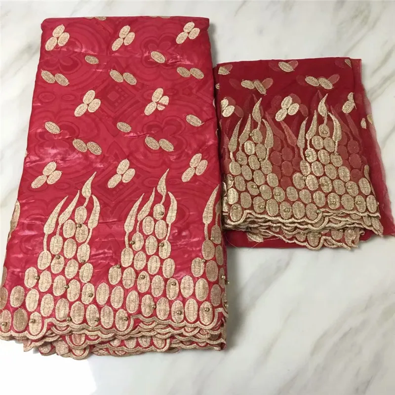 

PL!5Yards + 2Yards Pink African Guipure Lace Fabric 2018High Quality Net Lace Fabric Bazin Riche Getzner Embroidery Dress!L61152