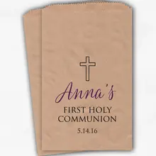 Пользовательские первого причастия день рождения попкорн конфеты буфет леденец сумки крещение или религиозная пекарня печенье goody подарок сувениры мешочки