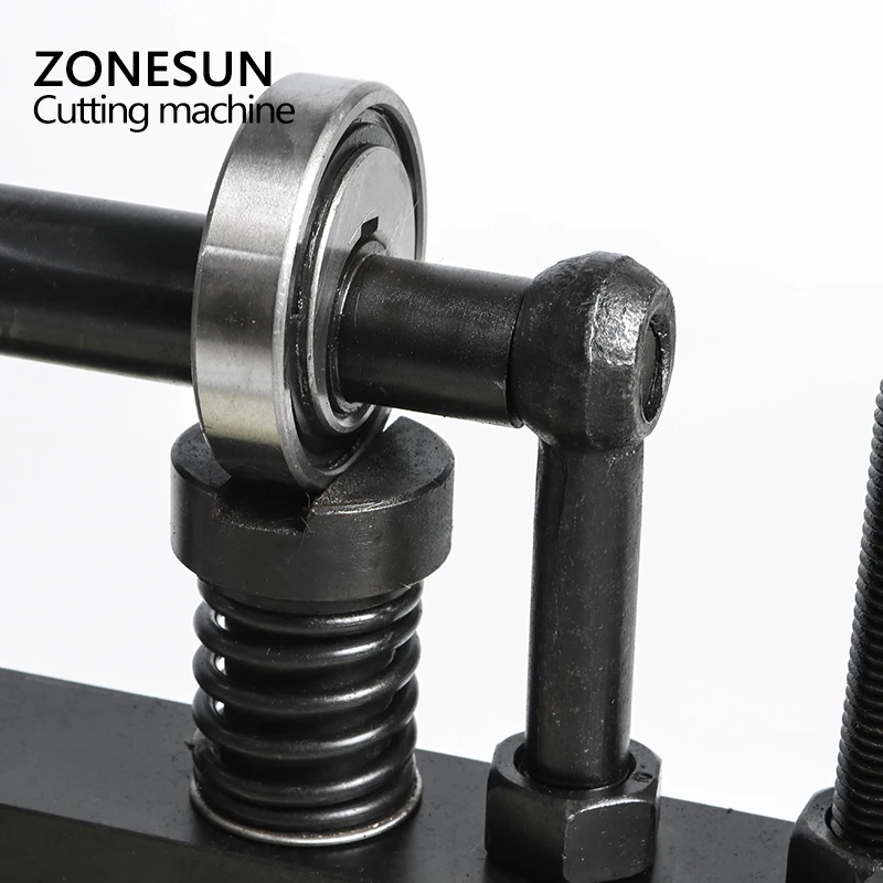 ZONESUN 26x12 см двойное колесо ручной станок для резки кожи фотобумага ПВХ/EVA лист формы резак штамповочный станок