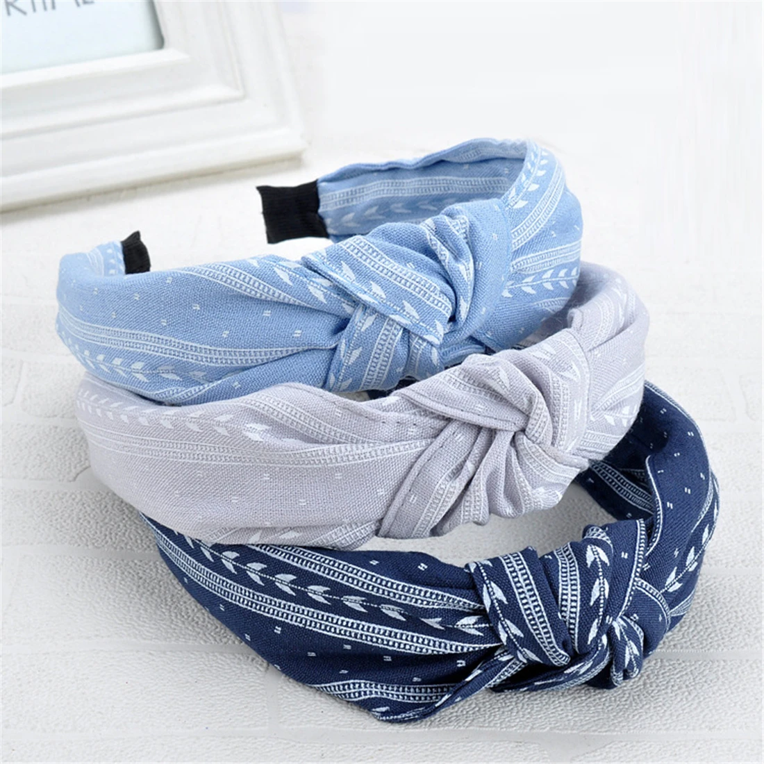 

Women Girl Bowknot Wide Hairband Headband Fashion Hair Accessories Cloth Head Buckle Headscarf Broadside Head Hoop Headwear