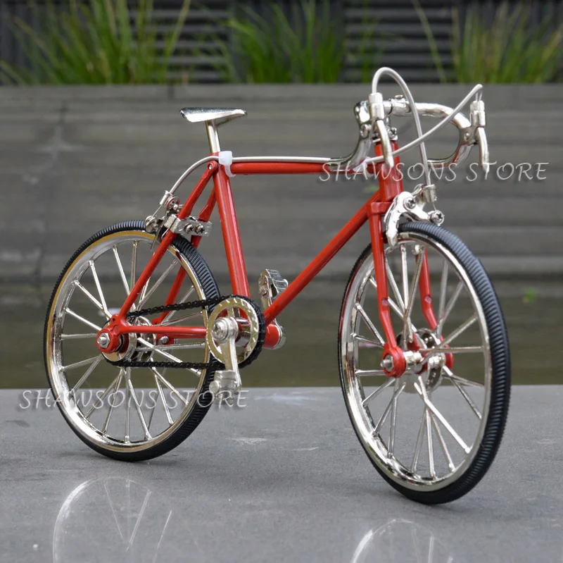 Литые игрушечные модели 1:10 гоночный велосипед миниатюрные копии коллекции - Цвет: Красный