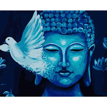 

Pigeon Buddha Figure DIY Digital Painting By Numbers Modern Wall Art Canvas Painting Christmas Unique Gift Home Decor 40x50cm