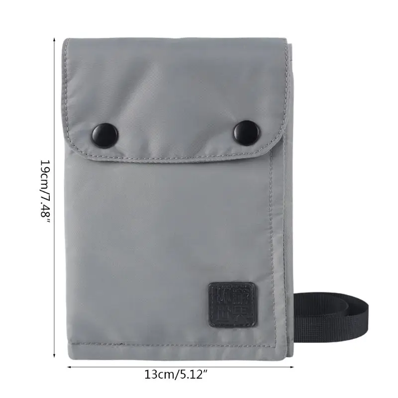 RFID Блокировка паспорта держатель для карт шеи Кроссбоди кошелек сумка безопасности путешествия Органайзер Сумка