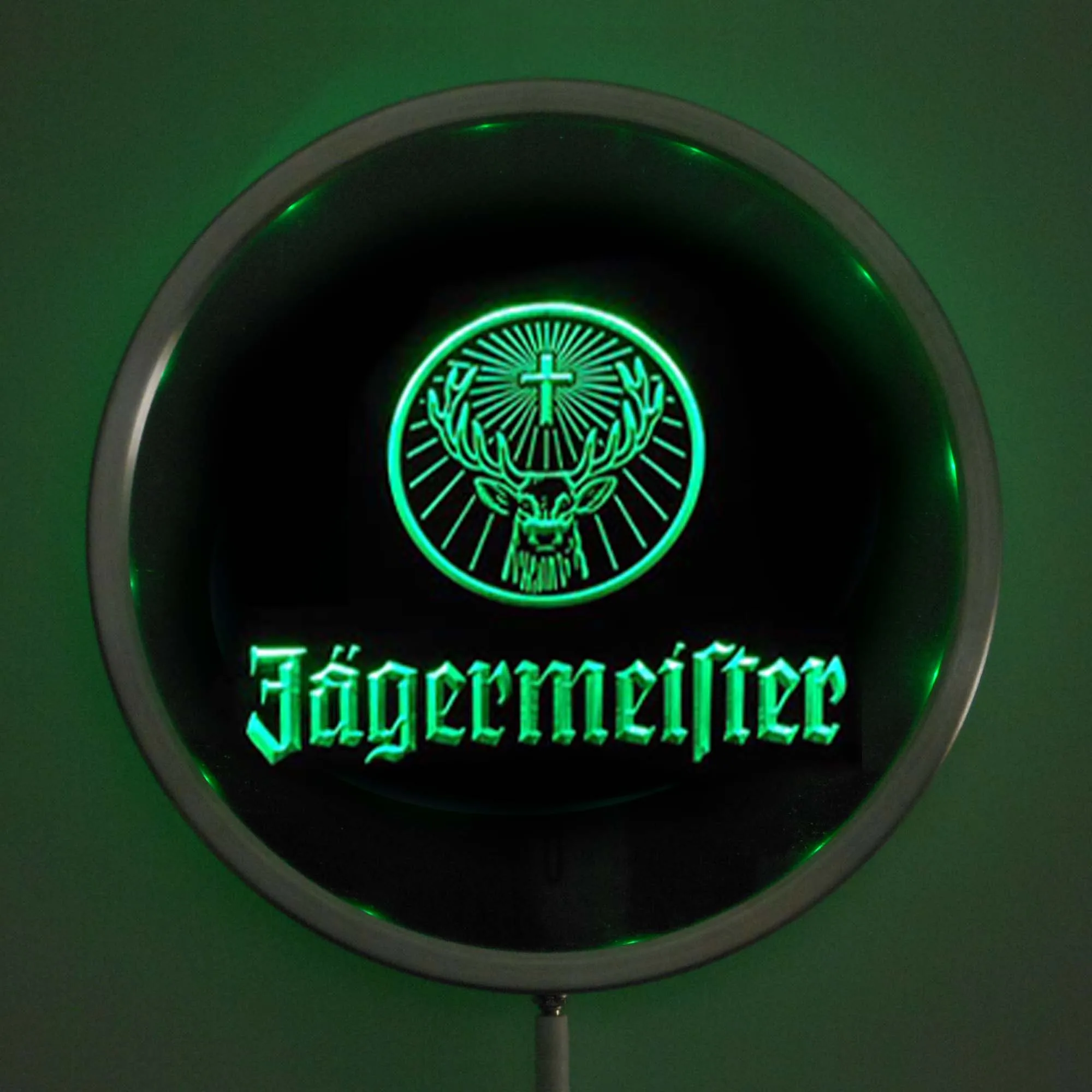 Светодиодный неоновый светильник Jagermeister Круглый 25 см/10 дюймов с RGB цветным