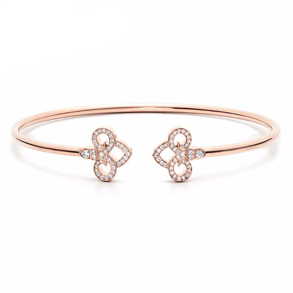 

Sterling Silver Wedding Party Bracelet Charm With Cubic Zirconia Fit Women Bowknot Form Rings Present From The Birthday Party