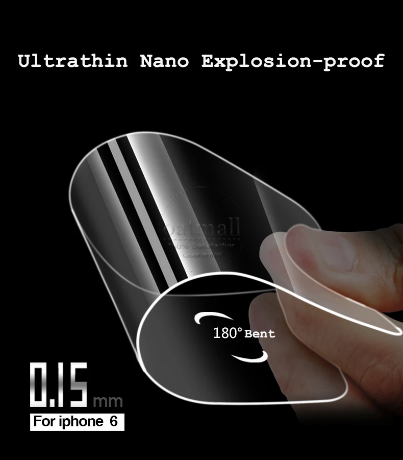 Beste 0.15mm Volledige Anti Ray Nano Exprosion proof PET Film Voor Apple iPhone 7 Zachte Screen Protector Voor iPhone 8 6 6 s Plus Guard 5 H