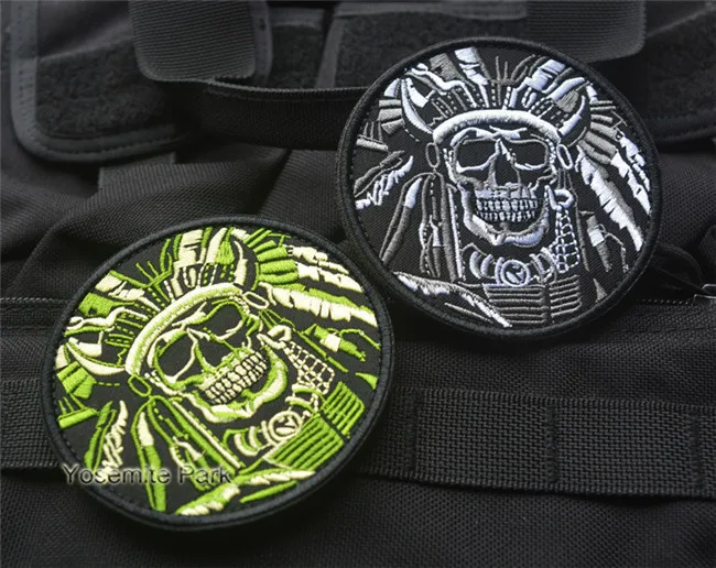 

Kandahar Whacker sas jTF2 patches hook&loop native indian death skull Patches army Military armband Tactical swat for jacket