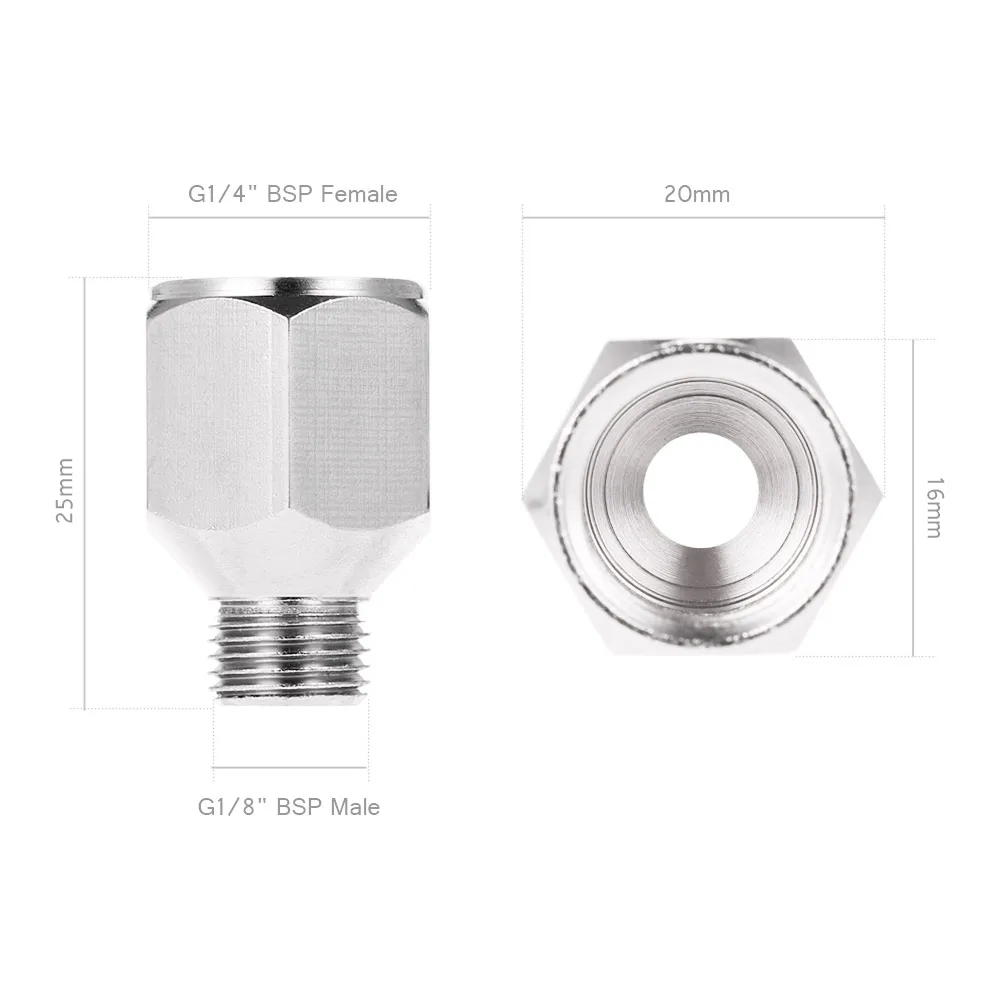 Профессиональный 2 шт. воздушный шланг для аэрографа адаптер G1/" BSP Мужской и G1/4" BSP Женский Разъем для воздушного компрессора