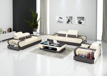 

Mixed Color Modern Sectional Living Room Leather Sofa Set G8002D