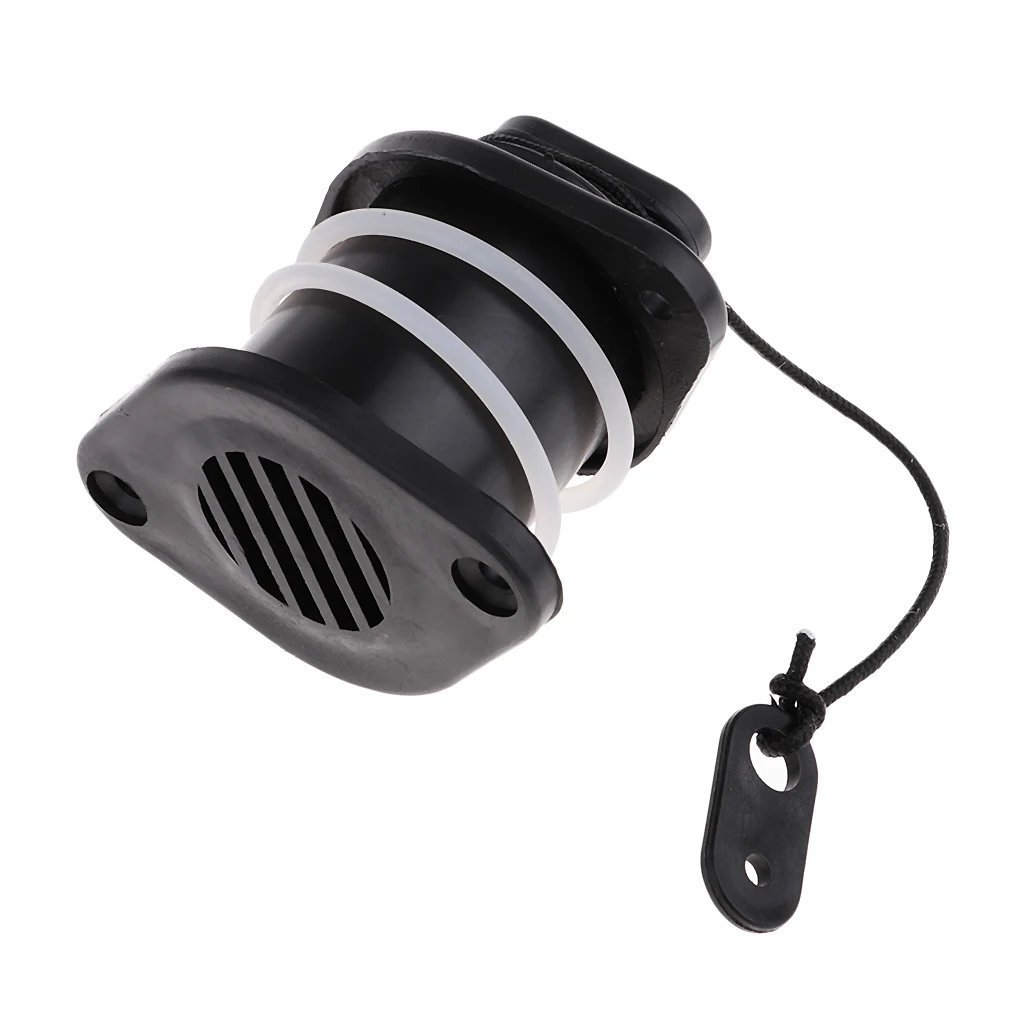 Durable PVC Scupper Drain Valve Cap Plug Boat Yacht Accessories 36mm for Marien Kayak Inflatable Dinghy Fishing Boat Black/Gray