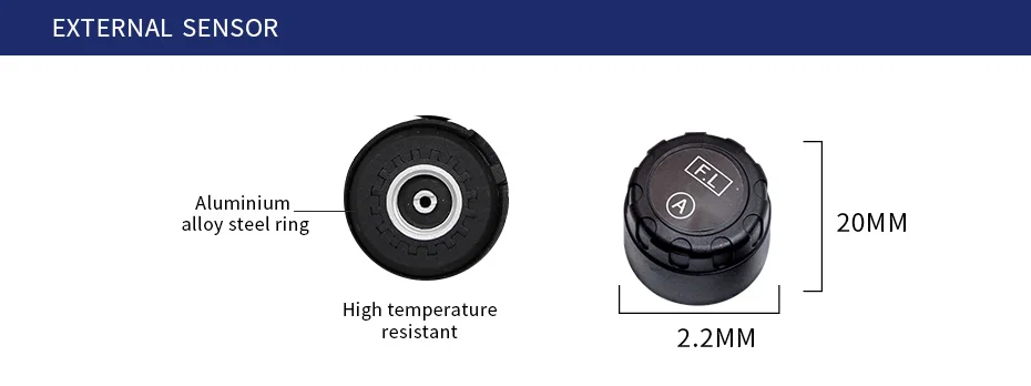 Популярные автомобильные TPMS авто аксессуары система контроля давления в шинах с 4 внешними датчиками
