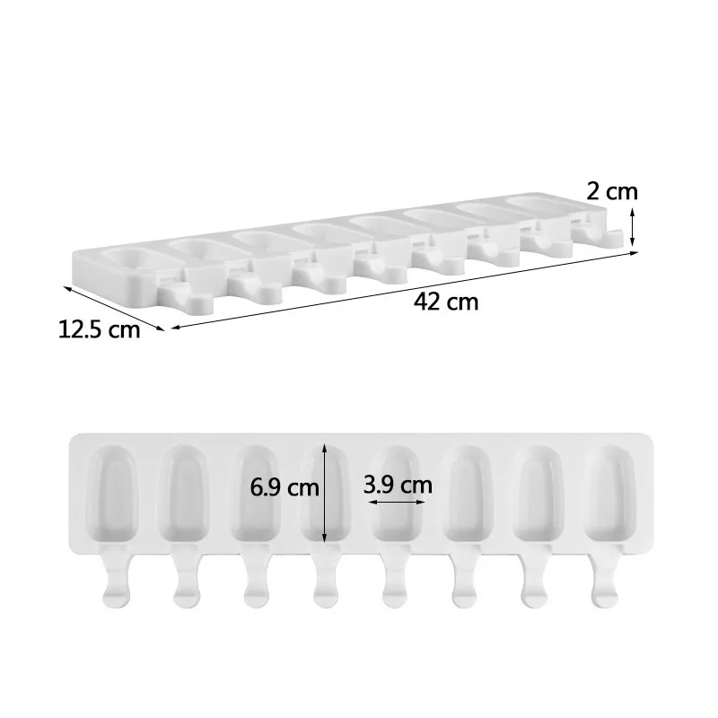 Форма для мороженого 42*12,5*2 см 8 даже силиконовая форма для Фруктового мороженого на палочке форма для мороженого домашняя форма для Фруктового мороженого кухонная утварь