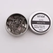 Xfkm ni80 a1 ss316l nicromo de alta densidade, alienígena v2 clapton fundido, bobina de aquecimento eletrônica rda rta rdta
