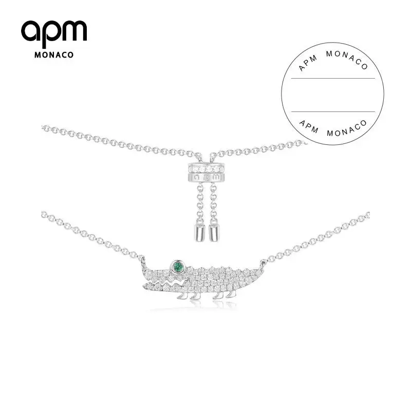 

APM Monaco Genuine AC3896KGX Simple Crocodile Necklace Female Chain