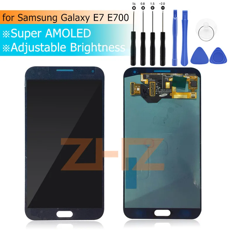 

Super AMOLED LCD For Samsung Galaxy E7 LCD Display Touch Screen Digitizer Assembly E700 E700F E7000 E7009 Replacement Parts