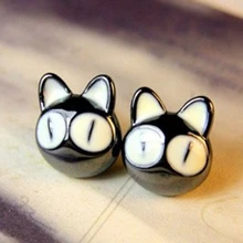 Модные женские темпераментные деликатные серьги с большими глазами и красивым котом, ювелирные изделия для девушек и женщин