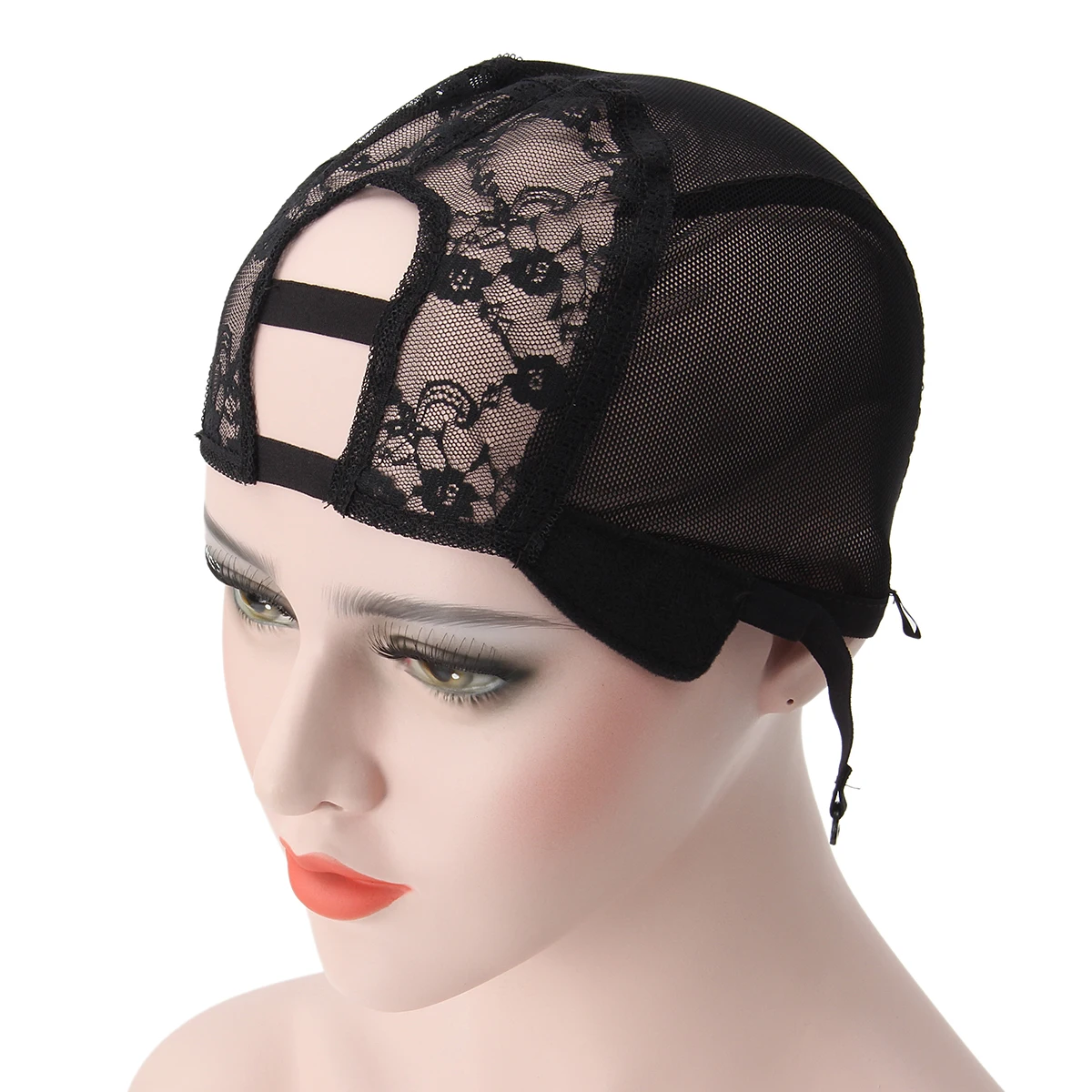Harga U Bagian Wig Topi Tenun Tanpa Glueless Tanpa Topi Hitam Mesh Crochet Tali Pengikat Elastis Band Renda Cap Membuat Wig Rambut Ekstensi pakan