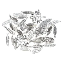 MJARTORIA 20 шт Древний крыло кулон в виде дерева амулеты для изготовления ювелирных изделий модное ожерелье для женщин и мужчин DIY Результаты случайный смешанный 1-2,5 см