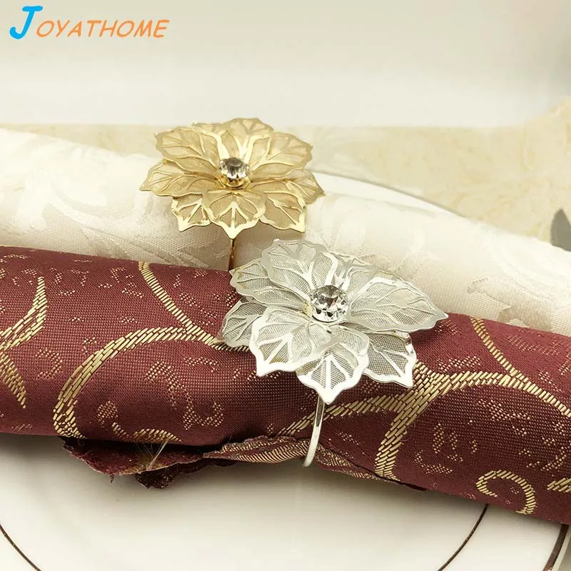 Joyathome Золотой и Серебряный цветок отельный Настольный кольцо Металлическое для