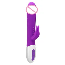 Powerful Waterproof Rabbit Vibrator G spot Massager Multispeed Silicone Dual Motors Clitorial Dildo Vibrators for Women Sex Toy