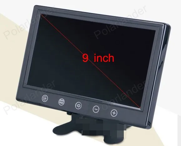 

Car Monitor Small Display 9 inch Digital Color TFT LCD with 2 Video Input lcd for Reversing Parking Backup Rear View Camera