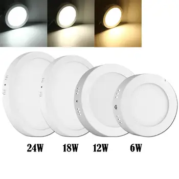 

6W/12W/18W/24W Compact Size Round Shape LED Panel Light LED Ceiling Lamp Downlight for Kitchen Study Bedroom 85-265V