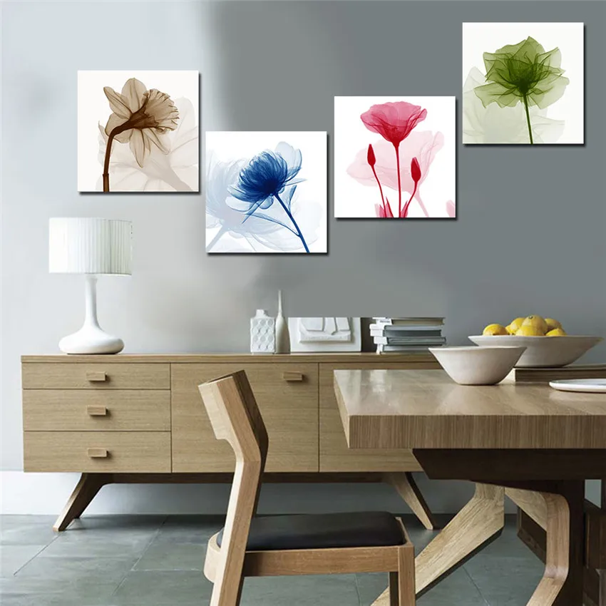 

Colorful Lily Flower Wall Pictures With Frame Canvas Printings For Home Decor Ready To Hang Modern Wall Pictures 2017 Hot Gift