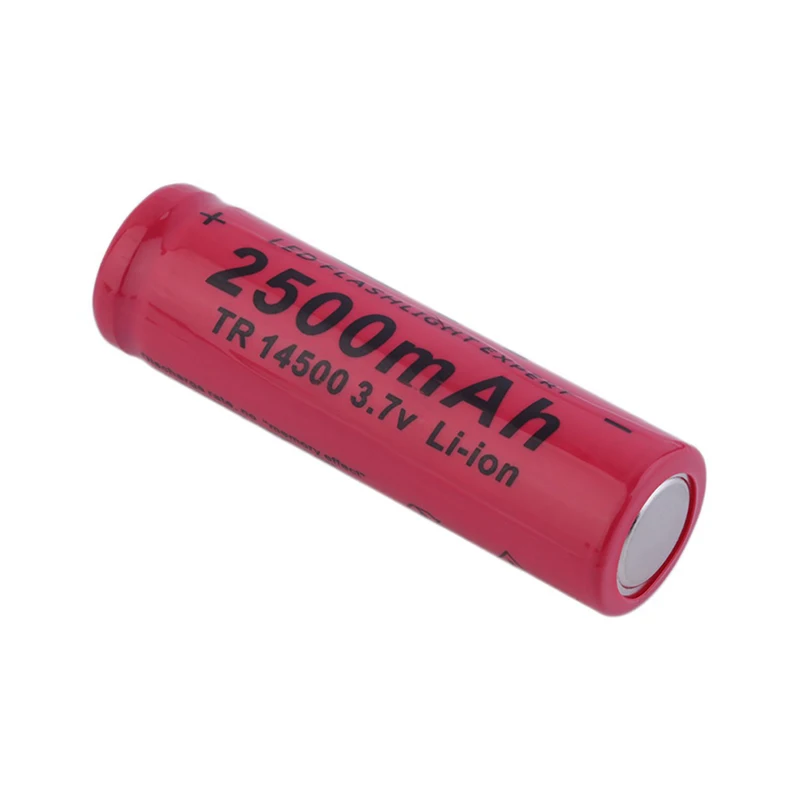 

20PCS 2500mAh 14500 Rechargeable lithium battery tip 3.7 V flashlight rechargeable battery accumulator battery Dropshipping