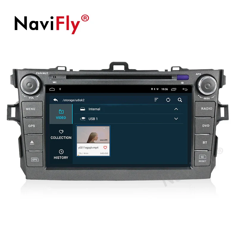 Discount Navifly android9.1 car dvd gps navigation for Toyota corolla 2007 2008 2009 2010 2011 car dvd radio gps stereo 4