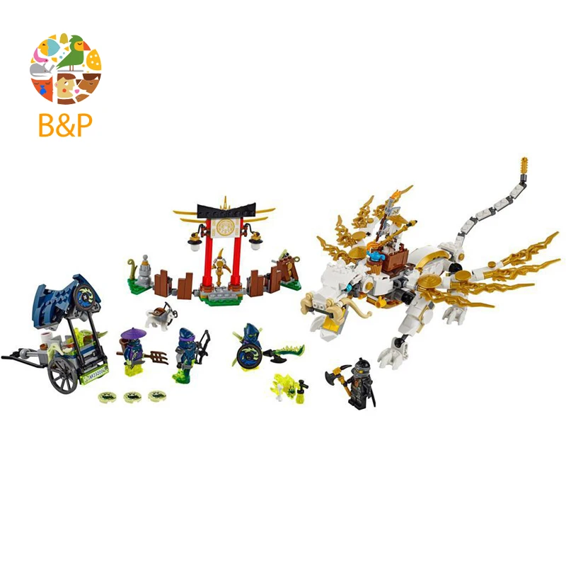 

Master Wu white dragon 70734 Ninja series 573 Building Blcok set Brick compatible 10397 Toys for children Gift