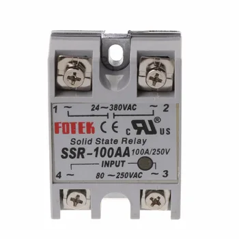

24V-380V SSR-100AA 100A DC-AC Solid State Relay Module Temperature Controller