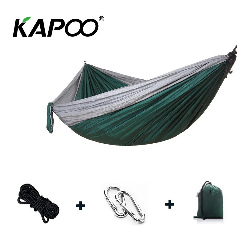 Portable Single Double Hammock Outdoor Furniture Camping Hammock Picnic Mat Outdoor Hammock Garden Swing Chair Soft Bed Gift