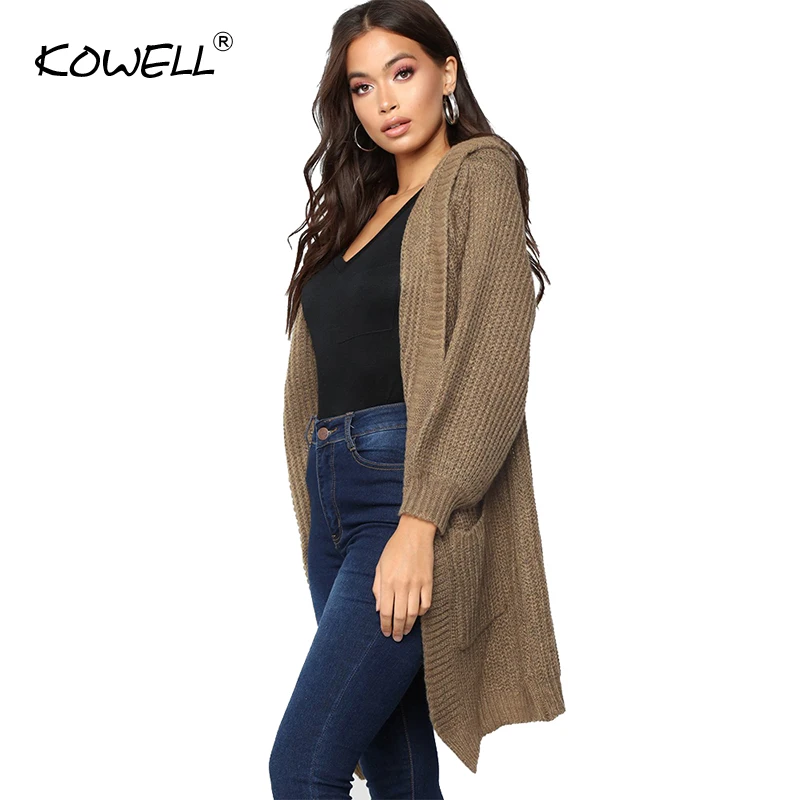 Women Hooded Sweater Solid Standard Open Stitch Cardigans 2018 Autumn Winter Knit Long Sleeve Cardigan Casual Sweaters Outerwear Women Hooded Sweater Solid Standard Open Stitch Cardigans 2018 Autumn Winter Knit Long Sleeve Cardigan Casual Sweaters Outerwear