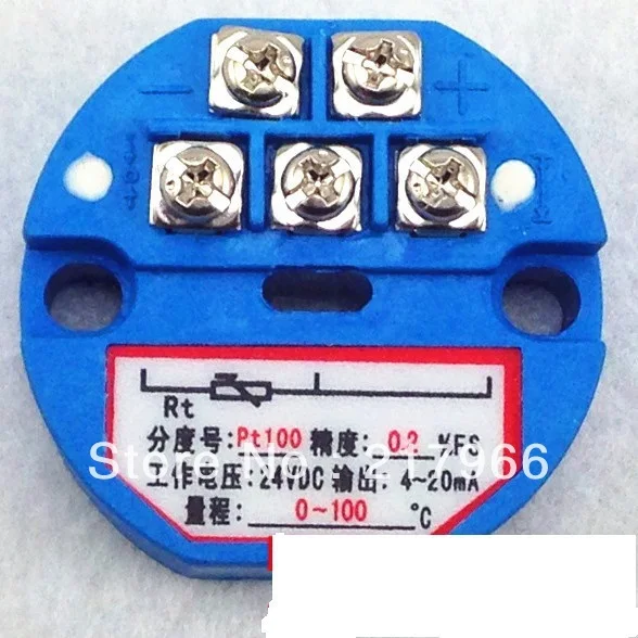 2 шт х PT100 Температура Передатчик датчик 0-5 V, 0-10 V выход-50-100 градусов, 0-100200300500 градусов