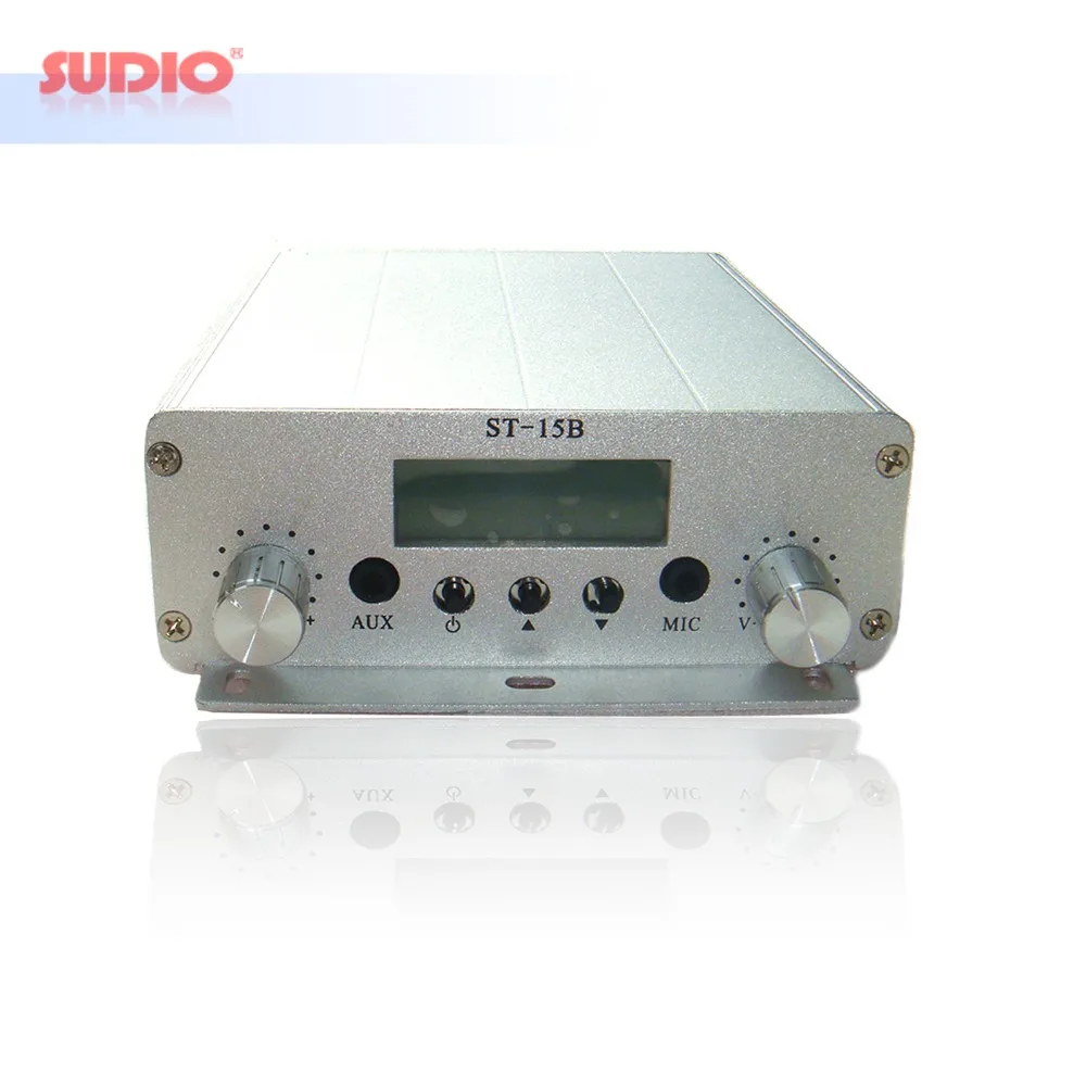 

Updated 15W FM broadcast transmitter FMU SER ST-15B-V3 stereo PLL broadcast radio with 76MHz-108MHz-100khz,Drop shipping