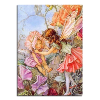 

Two little elves 40X56 Wholesale DIY Diamond Painting Home Decoration Rhinestone Wall Stickers Embroidery Needlework
