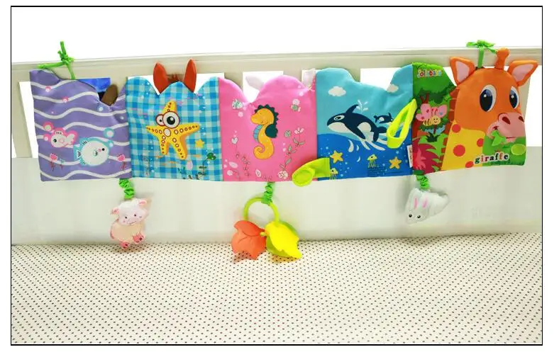 Cama de Bebê ao Redor e Livro de Pano com Modelo Bonitos do Bebê para a Cama do Bebê Jollybaby Animal Brinquedos 9 High Quality