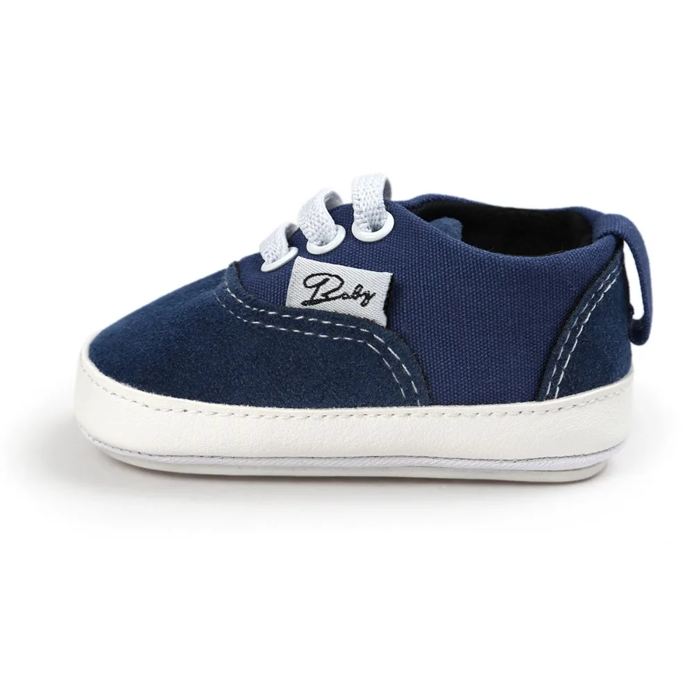 

Delebao Solid Lace-Up Knitting Rubber Sole Baby Girl & Boy Shoes First Walkers Baby Shoes For 0-18 Months