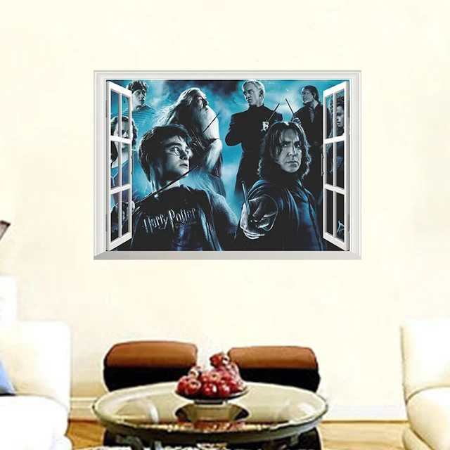 harry potter 3d window wall stickers hogwarts wizarding world school