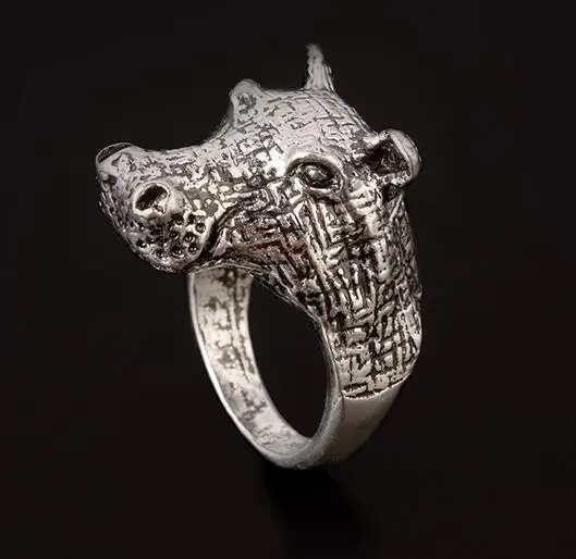 Винтажное кольцо в форме бегемота с животным бегемота, массивное кольцо из нержавеющей стали в стиле панк, рок, рэп, байкер, кольцо с скелетом, готическое ювелирное изделие, вечерние кольца для женщин и мужчин