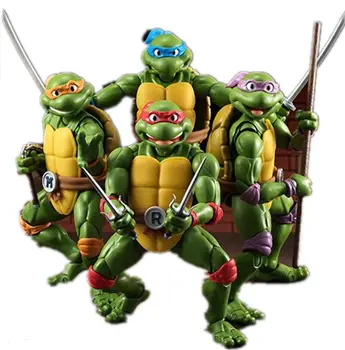 

Hot Sales High Quality Anime Figures Leonardo Donatello Michelangelo Raphael PVC Collectible Action Figures Model Turtles Toys